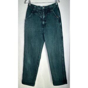 Vintage Western Ethics Jeans Womens 13/14 Teal Cowgirl High Rise Bareback Rodeo